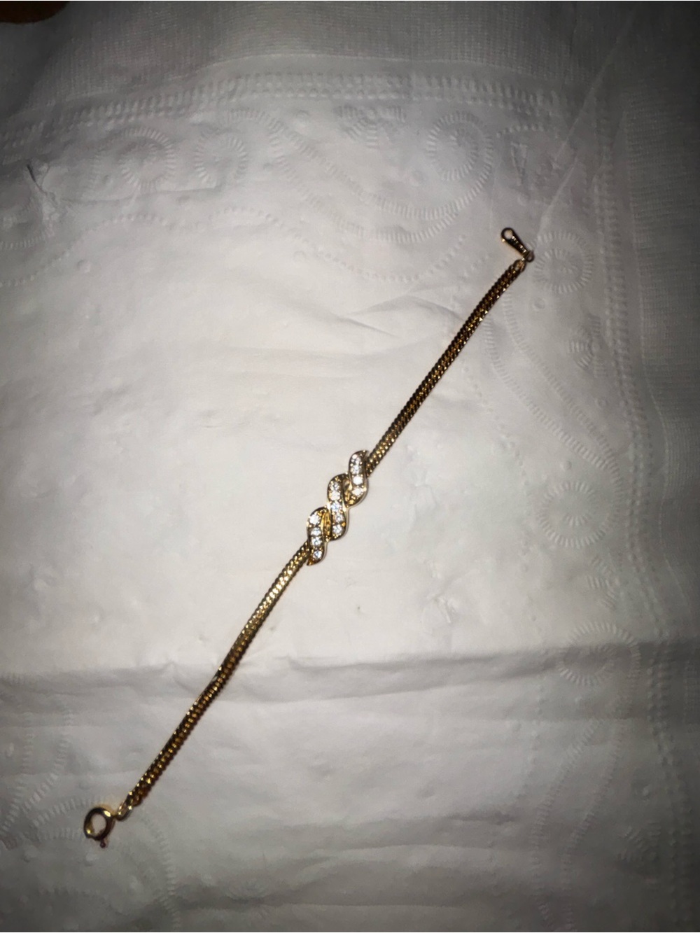 Avon Gold-Tone Crystal Link Bracelet